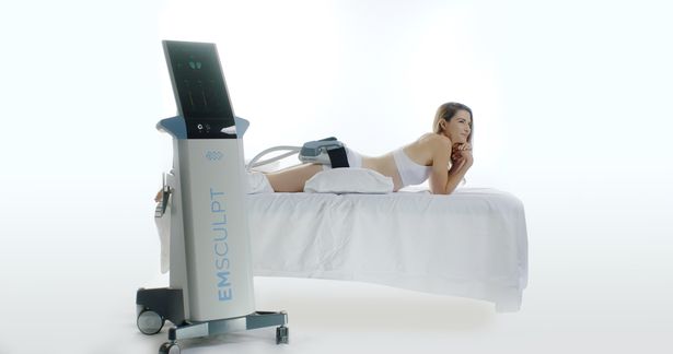 EMsculpt Equipment in use with a patient